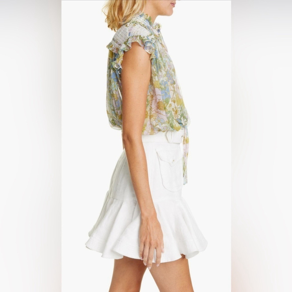 Zimmermann Super Eight Tie Neck Floral Print Silk Tank - Picture 6 of 15